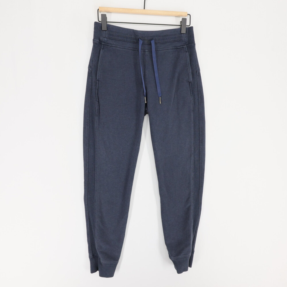 Lululemon Jogger Sweatpants Womens 4 Navy Blue Ribbed Side Panel Drawstring